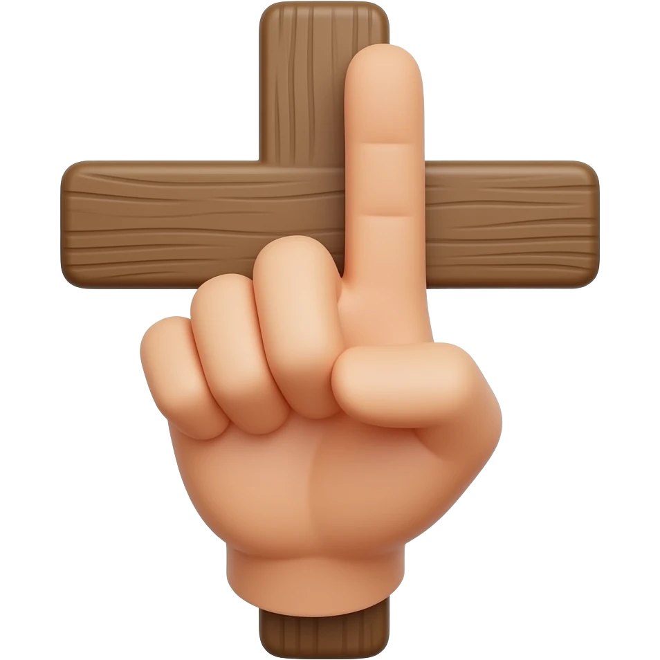 Sign of the cross hand motion emoji
