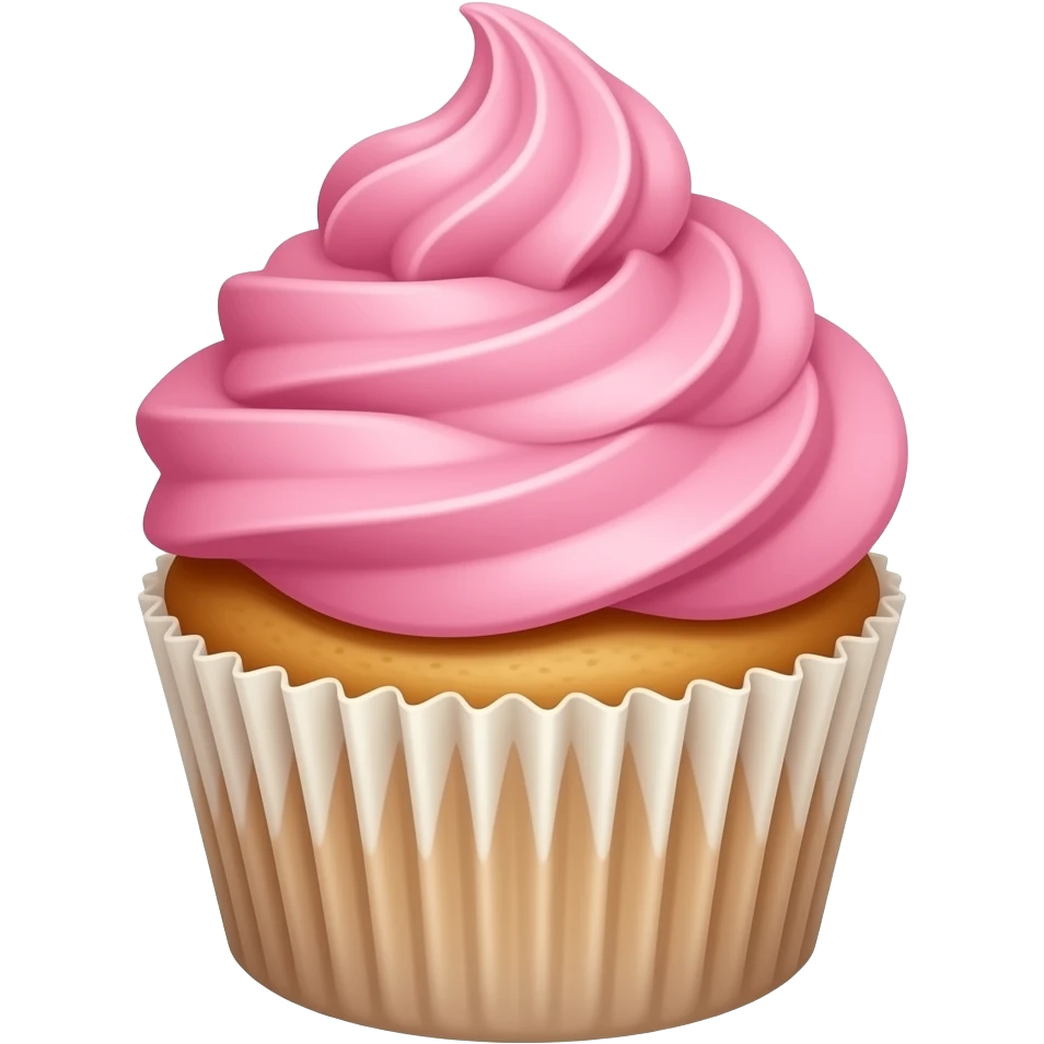 Cupcake with pink icing emoji