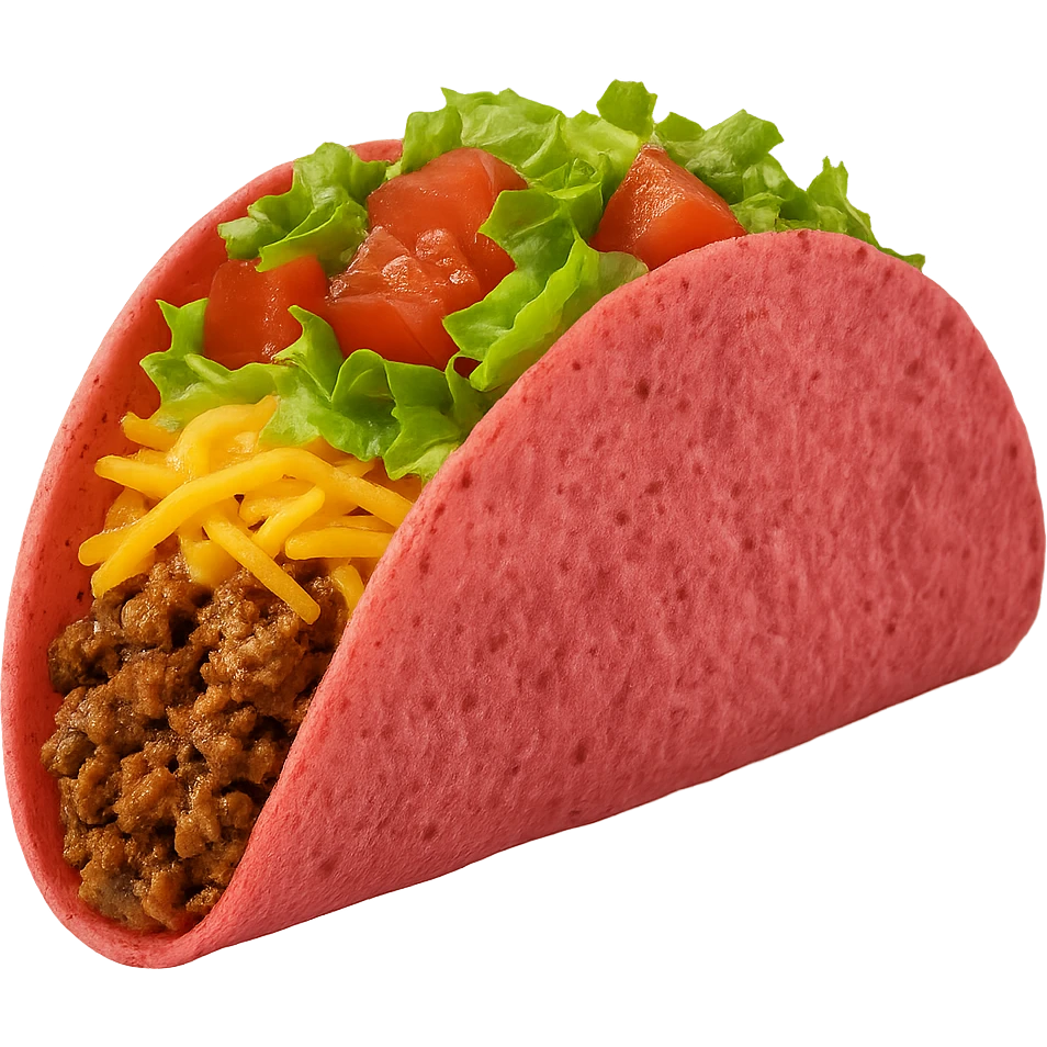 pink taco, no background emoji