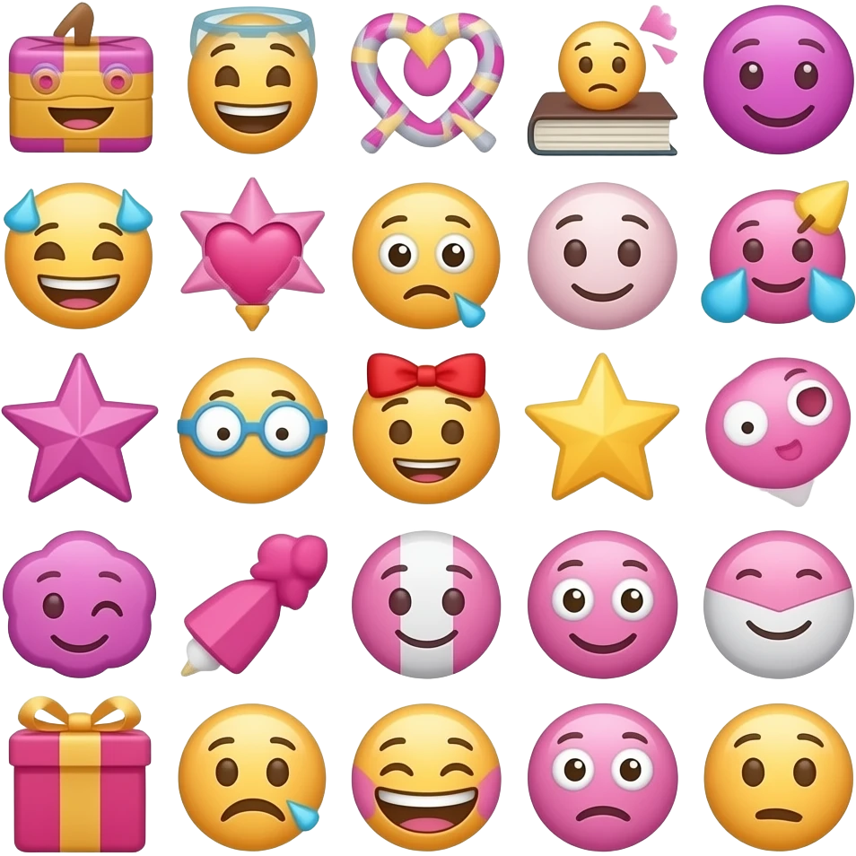 20 emjis de educación rosado emoji