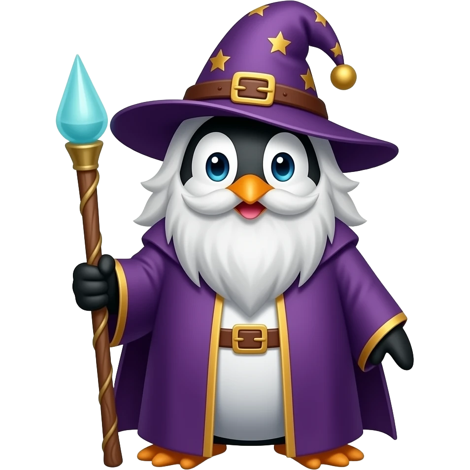 Penguin Wizard emoji