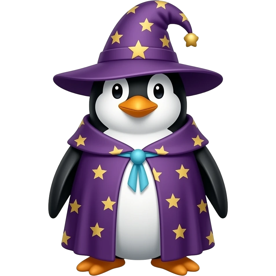 Penguin Wizard emoji