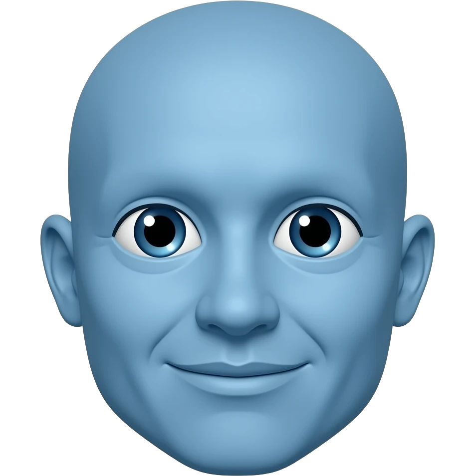 This emoji in blue colour emoji