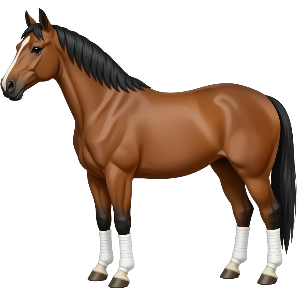 collected Tennessee walking horse with a snip and 2 stockings emoji