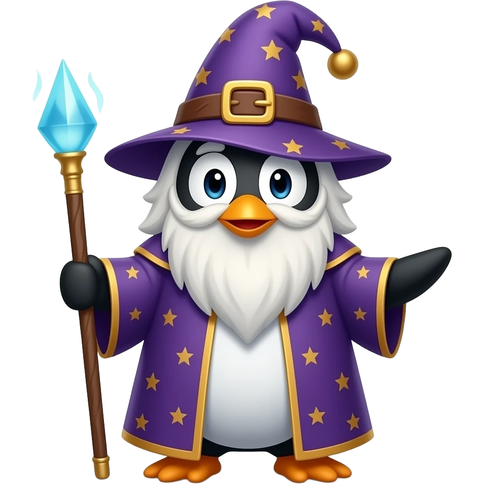 Penguin Wizard emoji