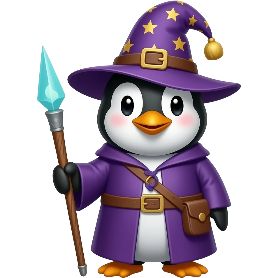 Penguin Wizard emoji
