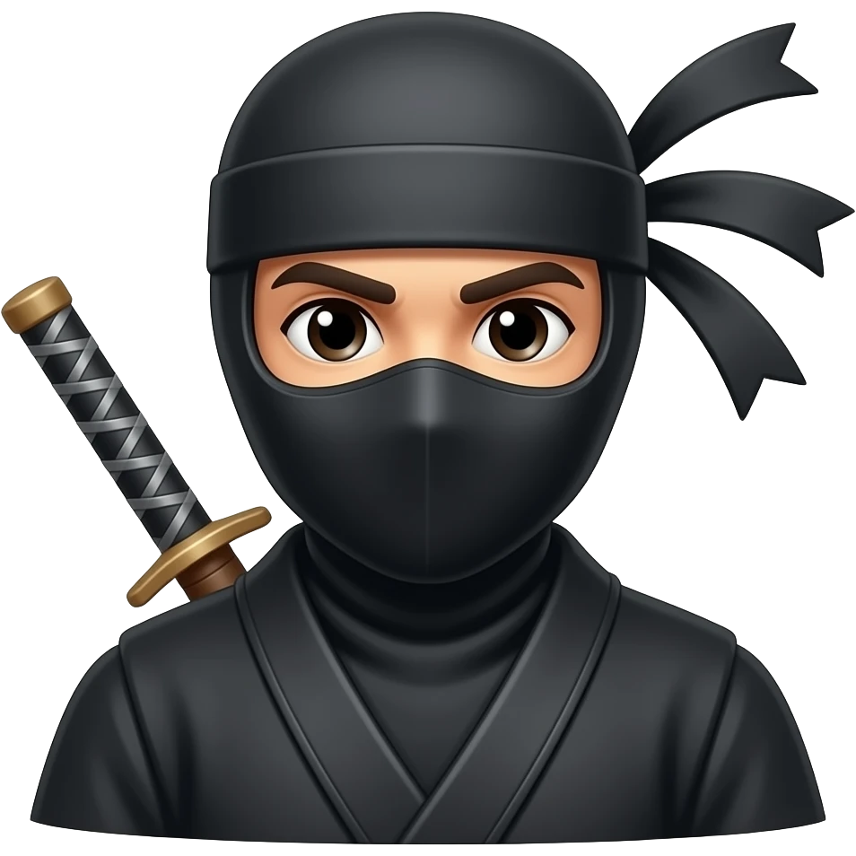 ninja without a mask emoji | AI Emoji Generator