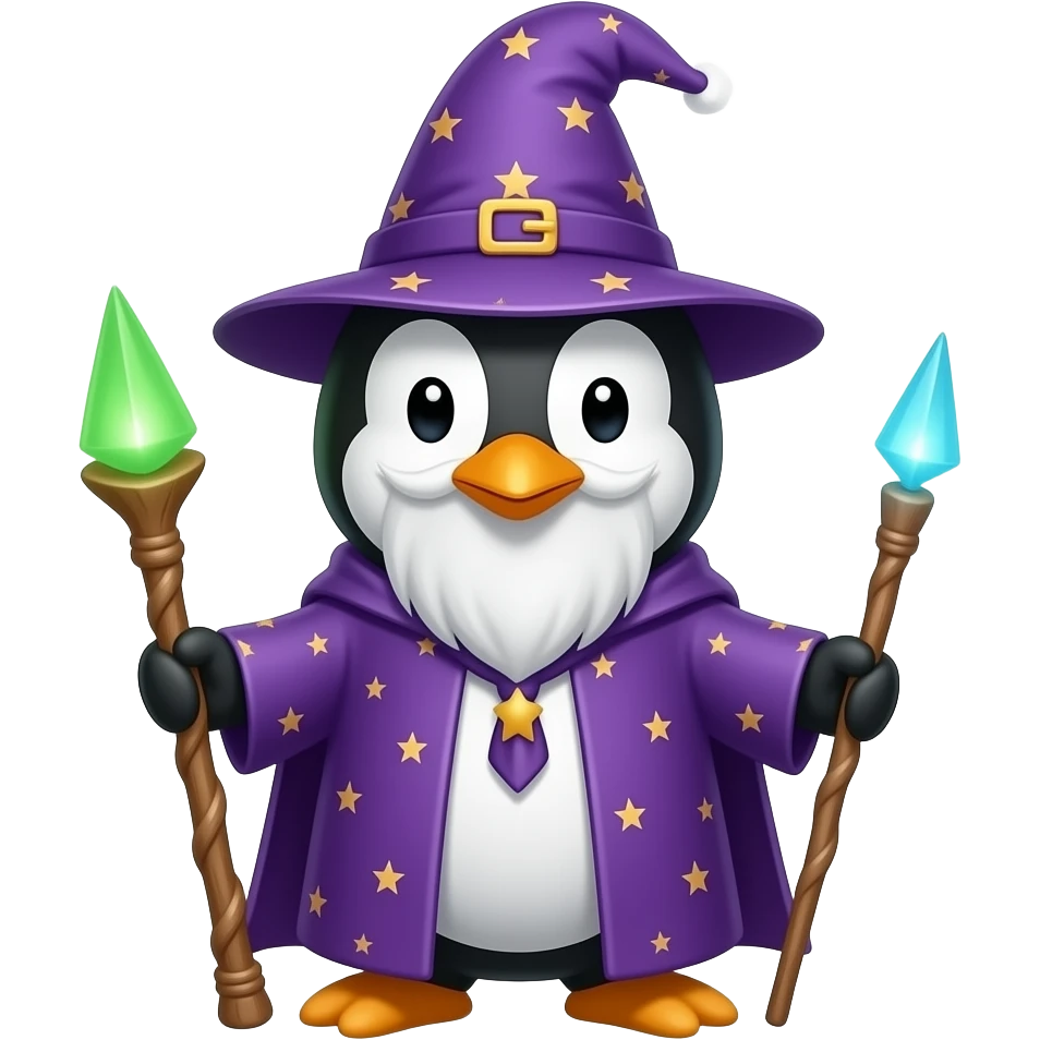 Penguin Wizard emoji
