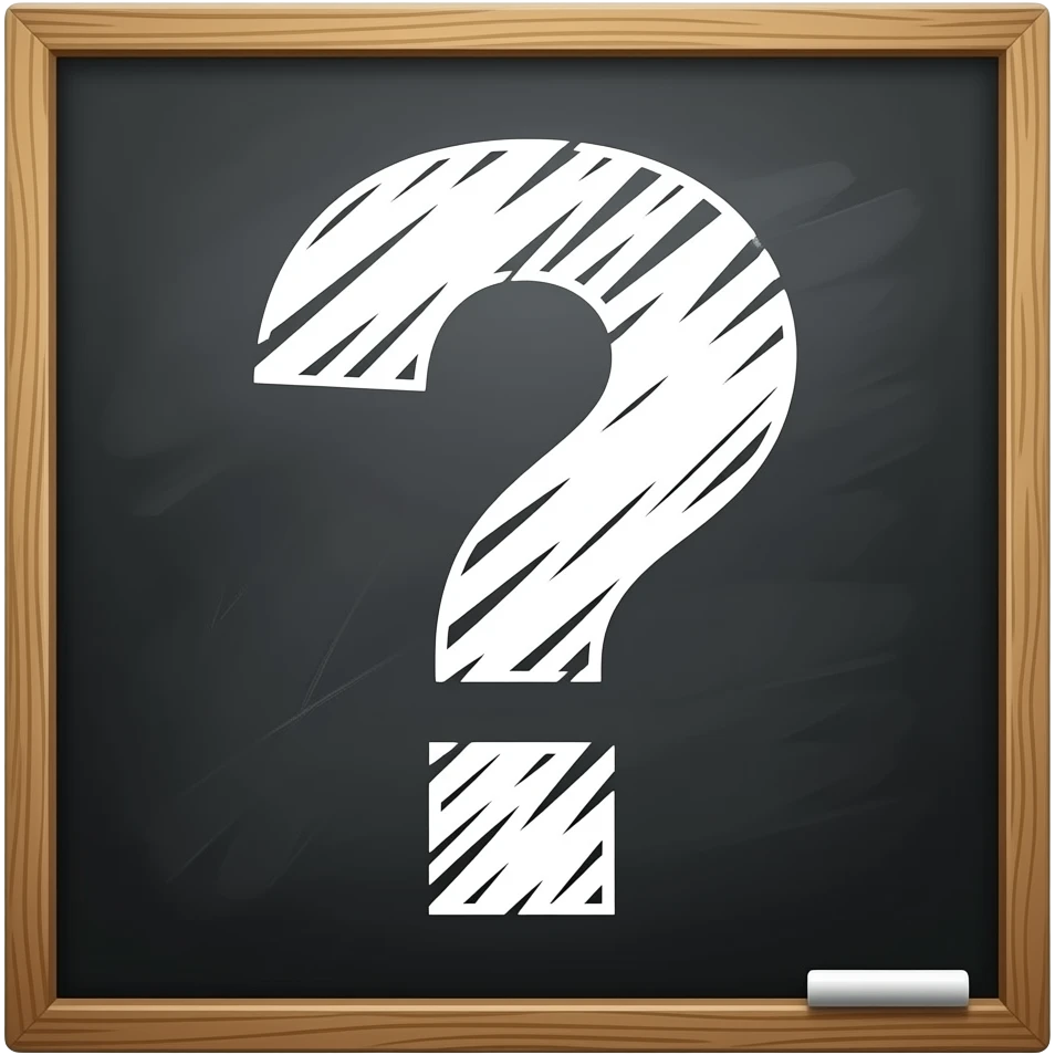 question mark class board emoji