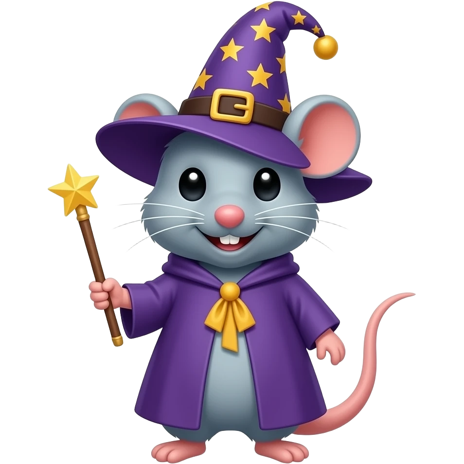 Make a wizard rat emoji