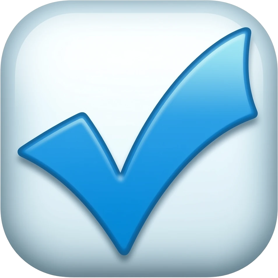 Blue tick emoji