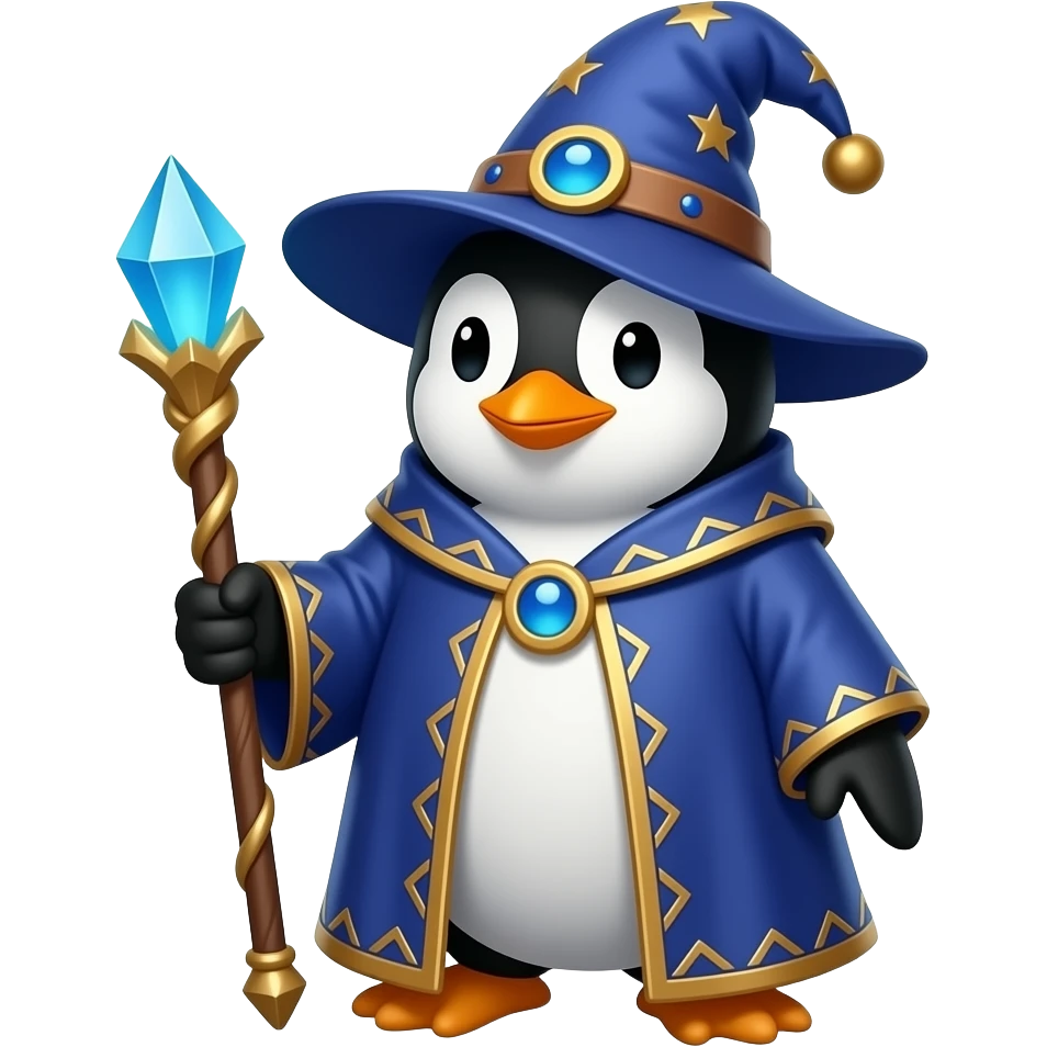 Penguin Wizard emoji
