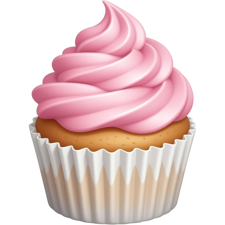 Cupcake with pink icing emoji