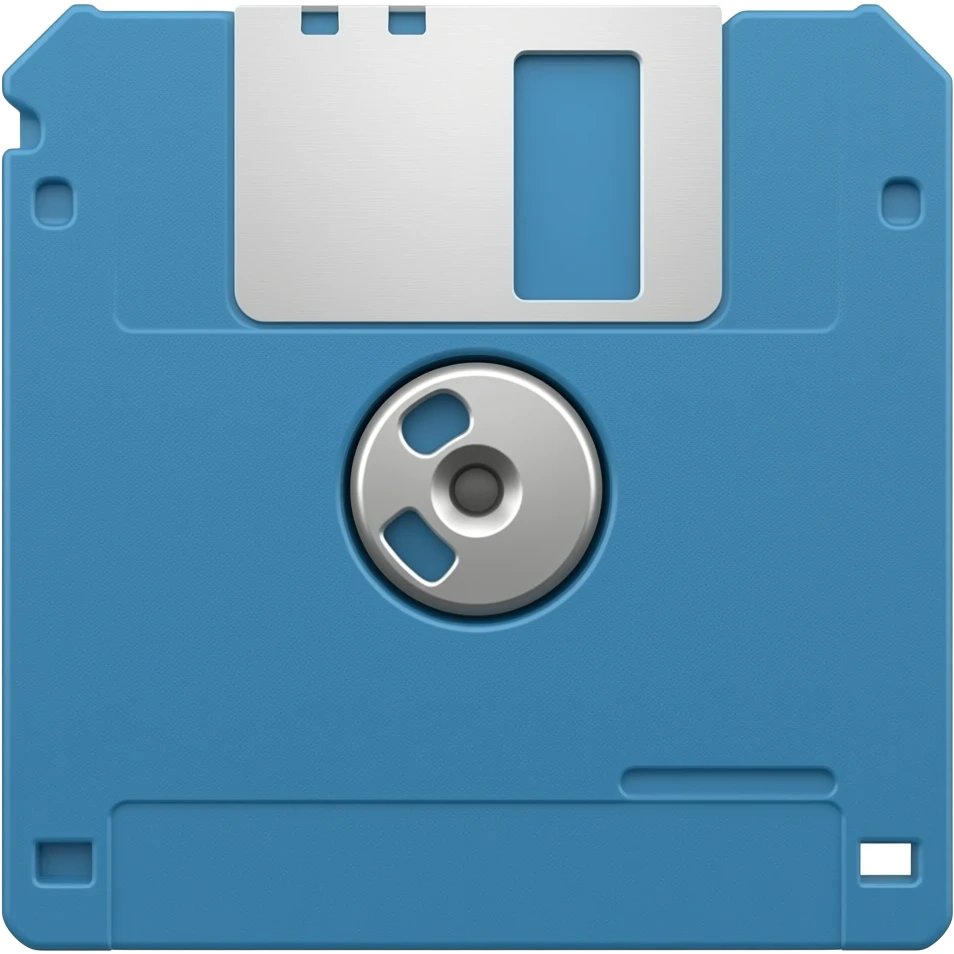 a 3d blue floppy disk emoji