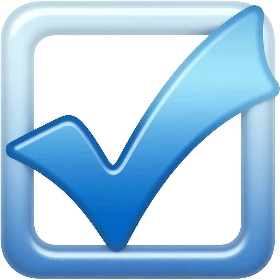 Blue tick emoji