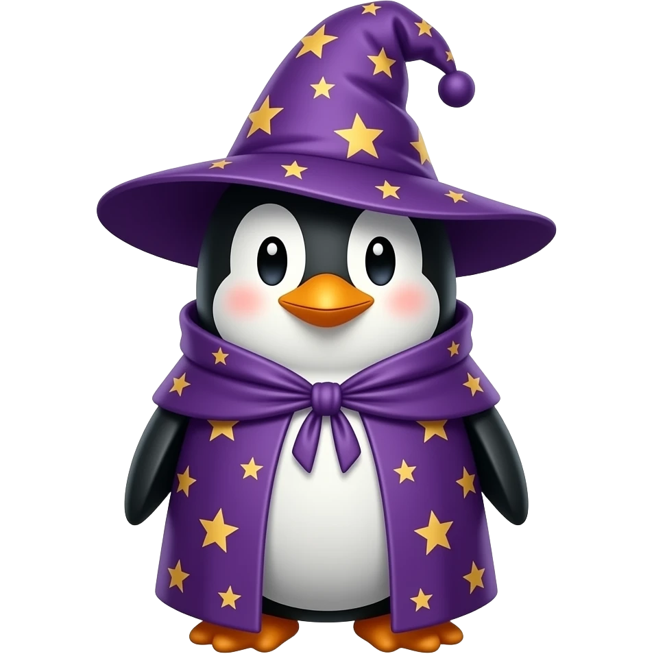 Penguin Wizard emoji