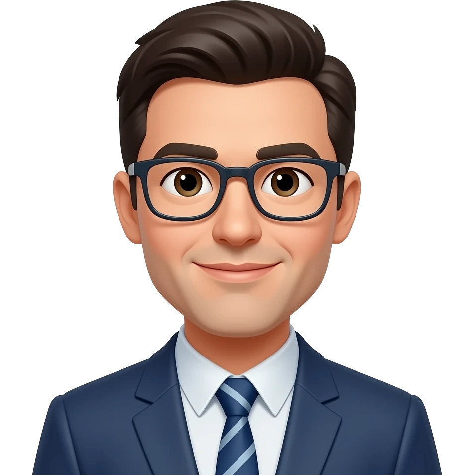 ผู้ชายใส่แว่น emoji