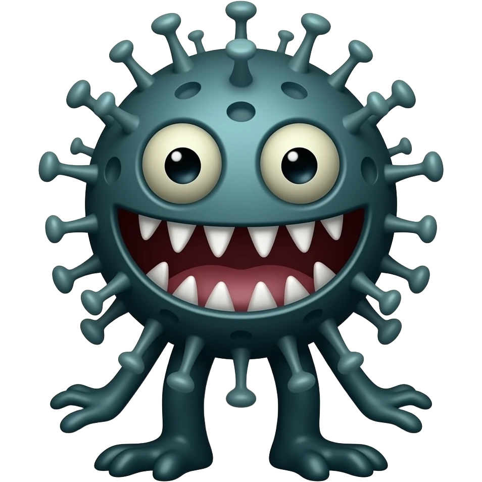 Virus monster emoji