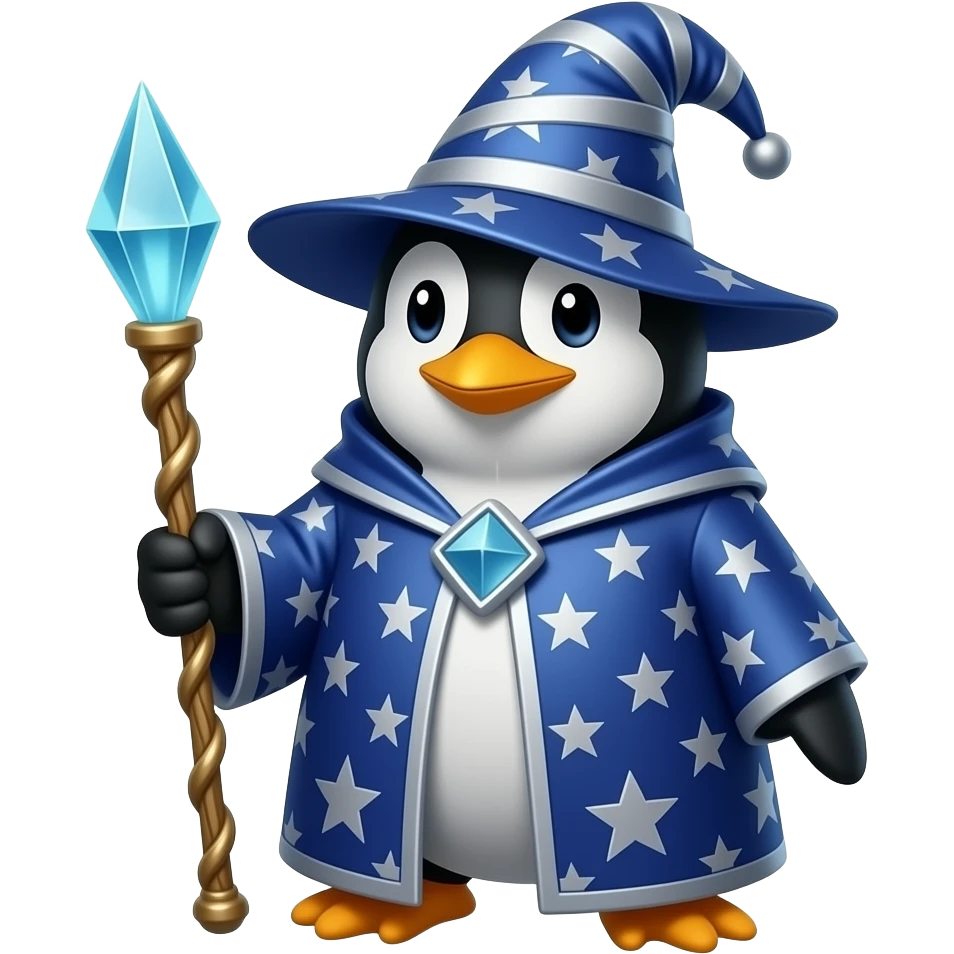 Penguin Wizard emoji