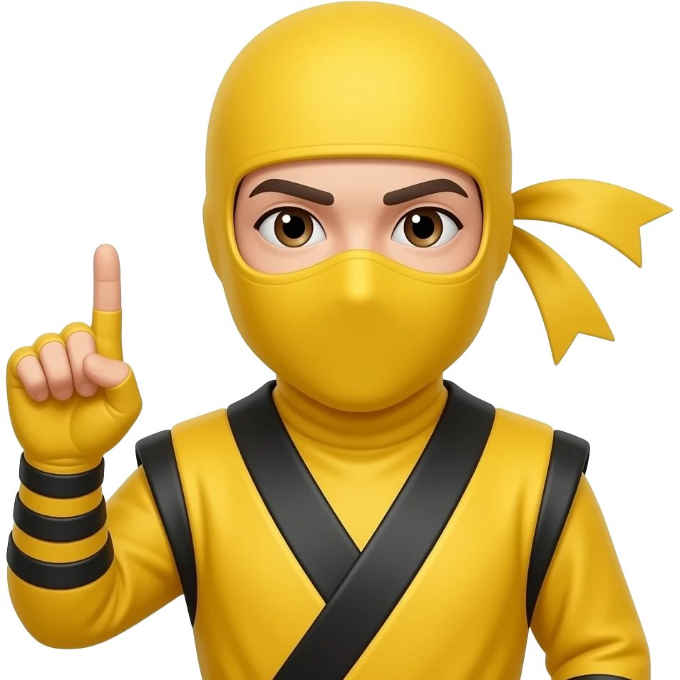 Com essa roupa mais amarela 🥷🏻 fazendo esse sinal com a mão fechada 🙅🏻 emoji