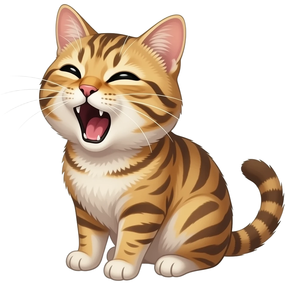 Mewing cat emoji