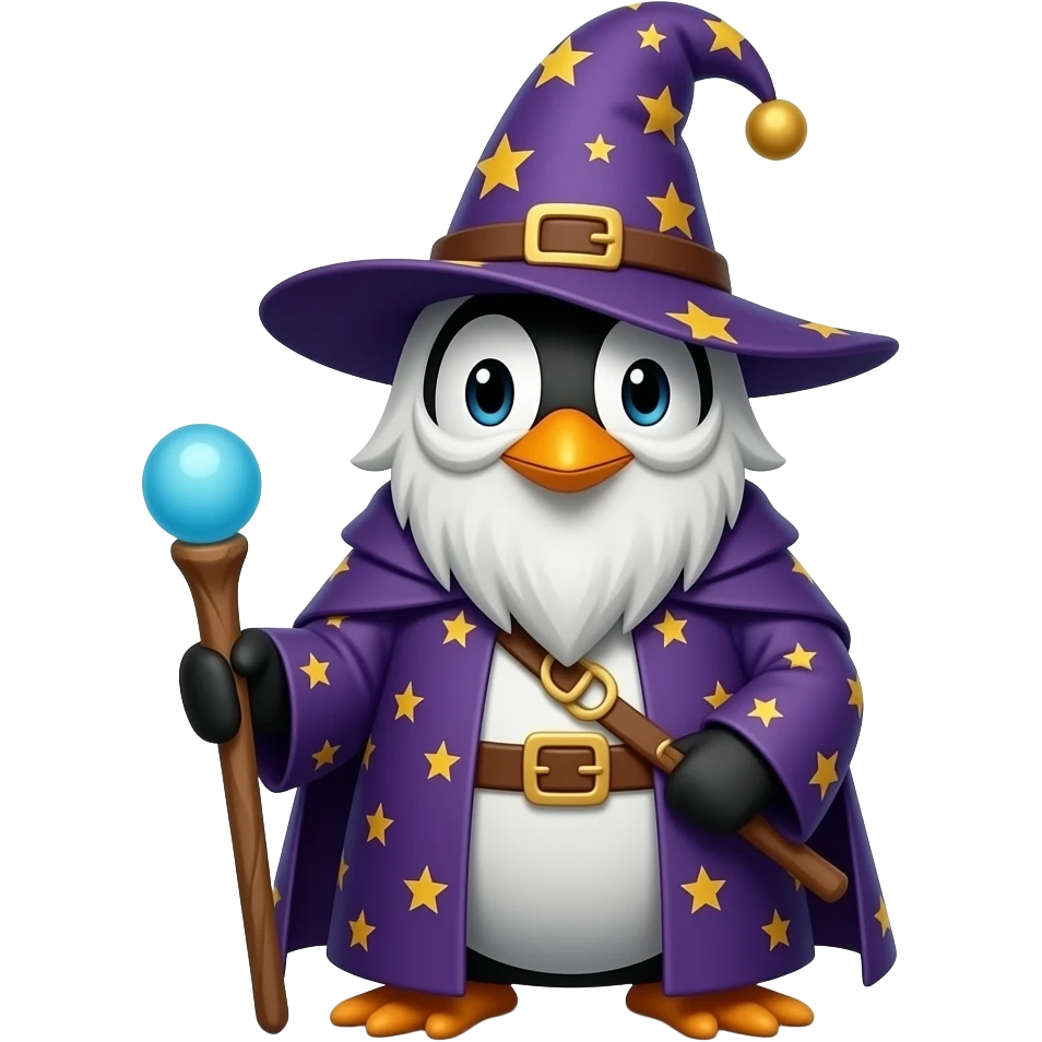 Penguin Wizard emoji