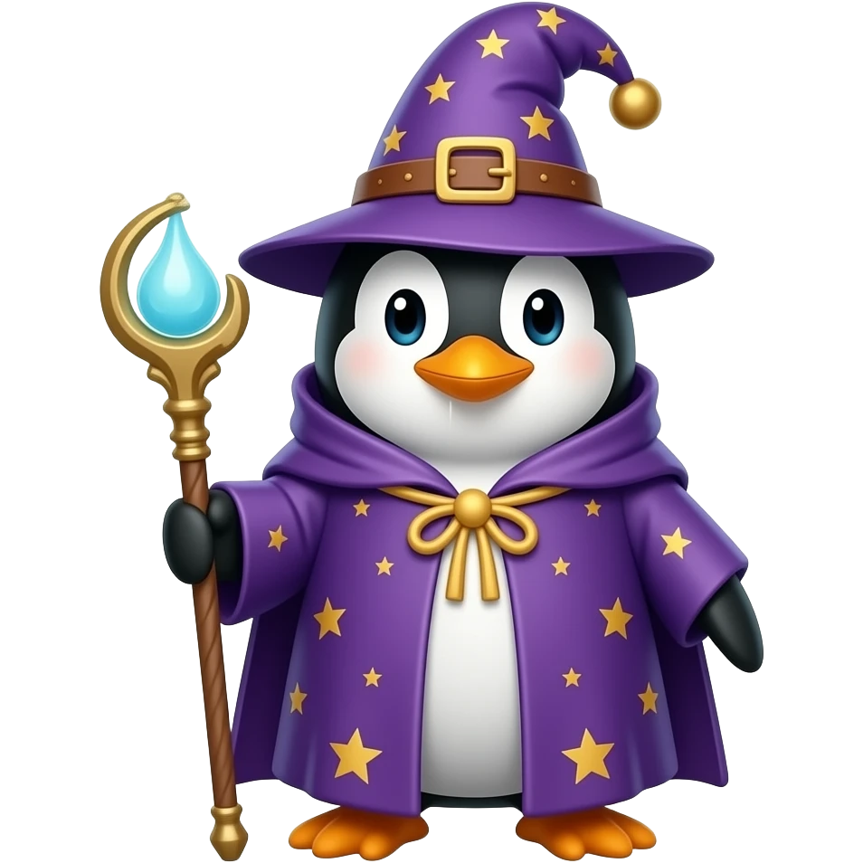 Penguin Wizard emoji