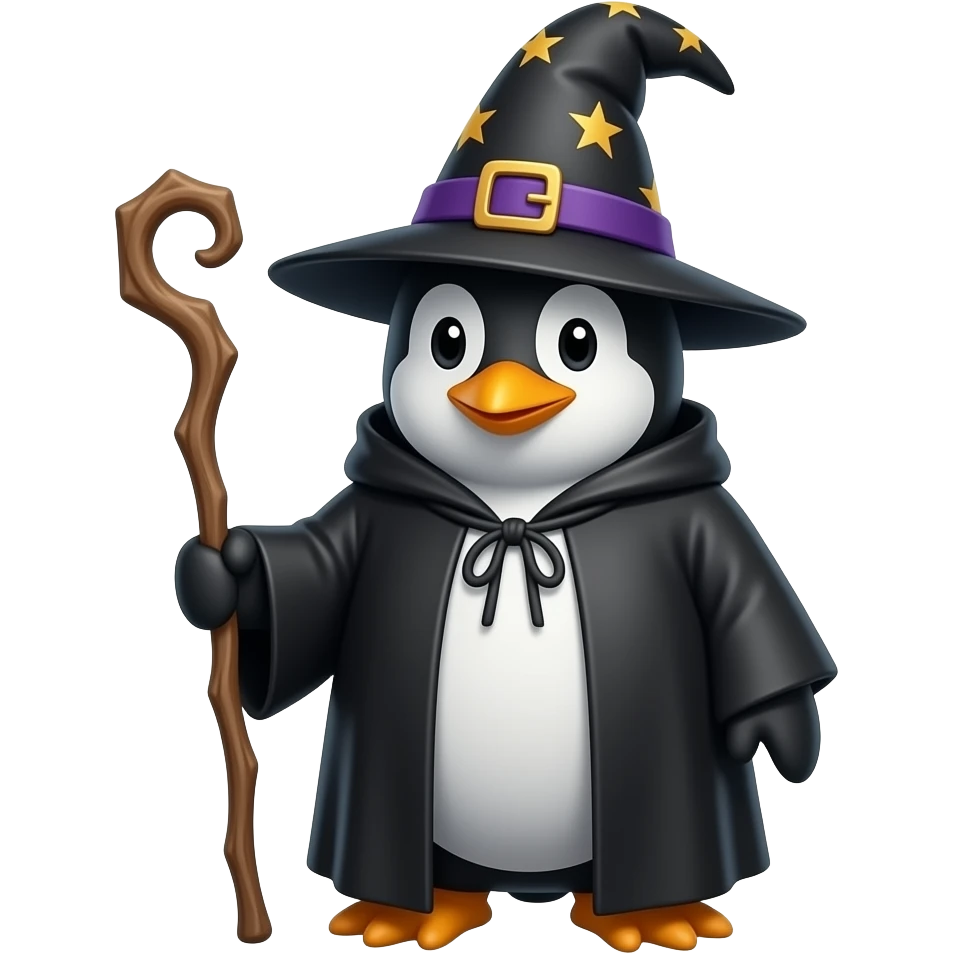 Penguin Wizard emoji