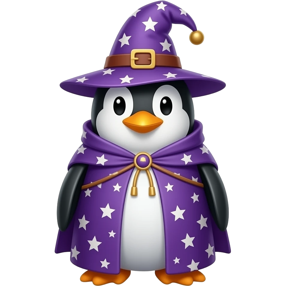 Penguin Wizard emoji