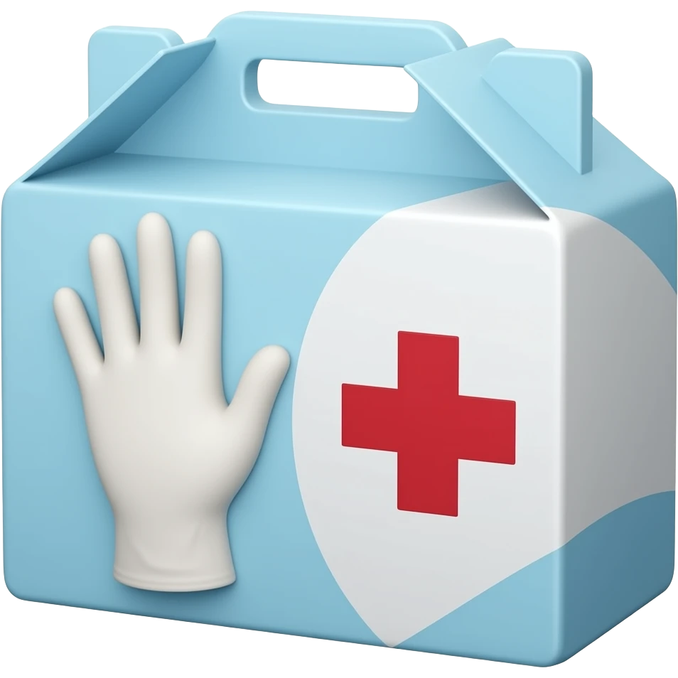 medical box of gloves emoji
