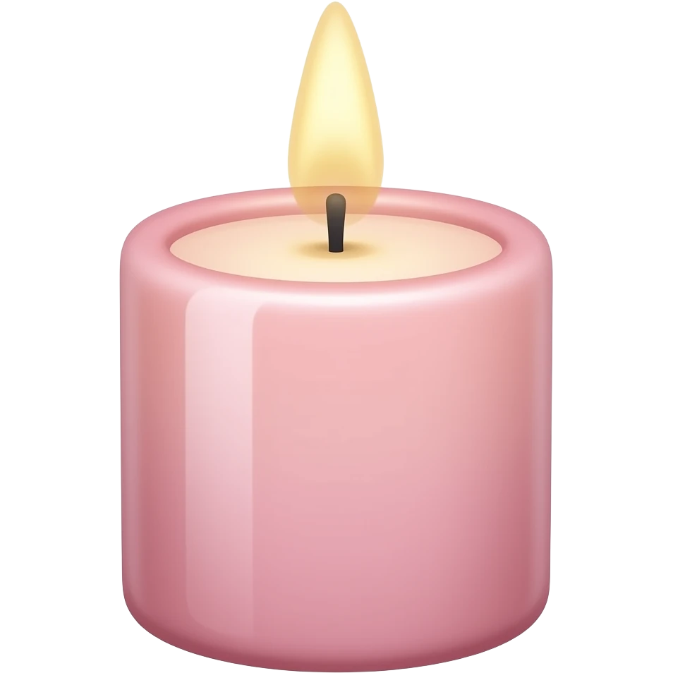 glossy soft smooth Thin tall neat petite cute slim dainty narrow Pastel Reddish-pinkish vintage candle emoji