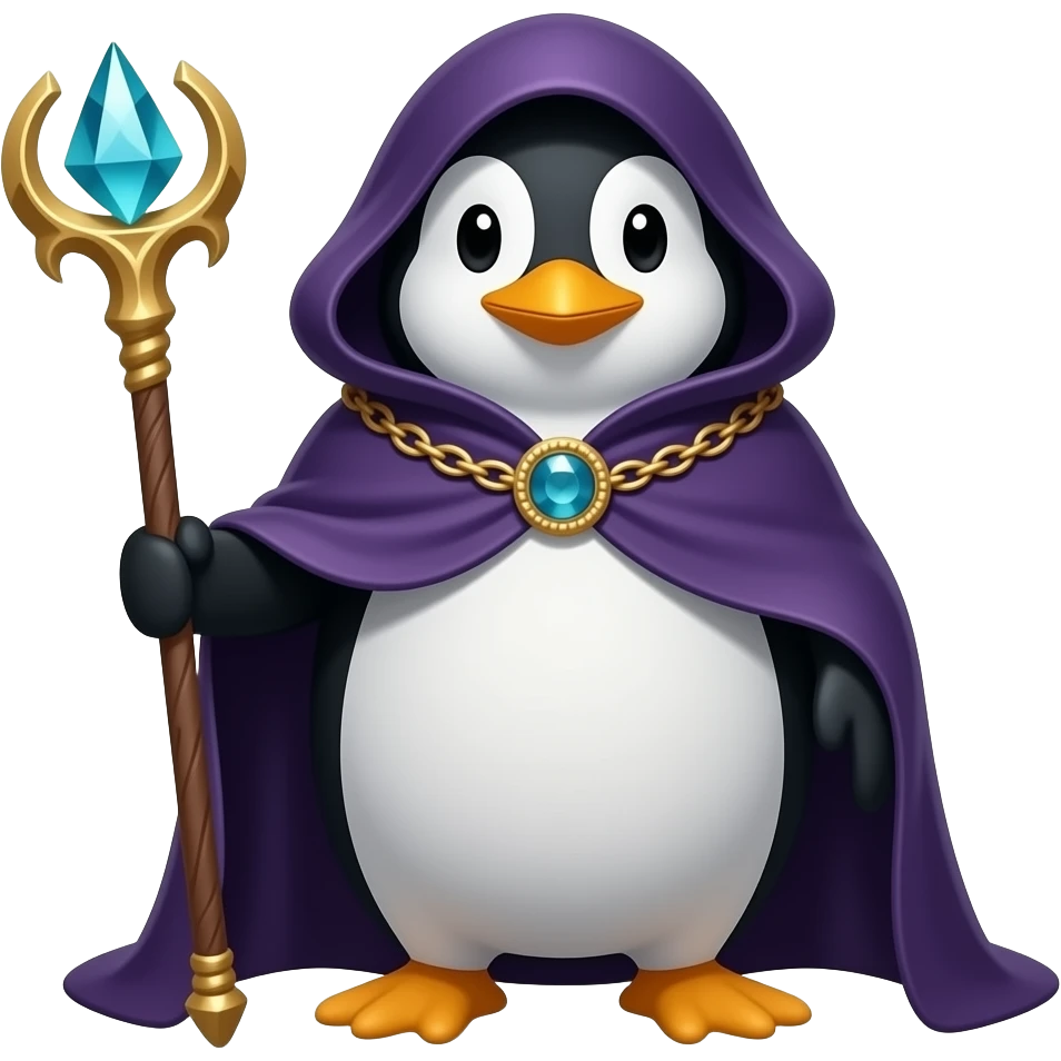 Penguin Wizard emoji