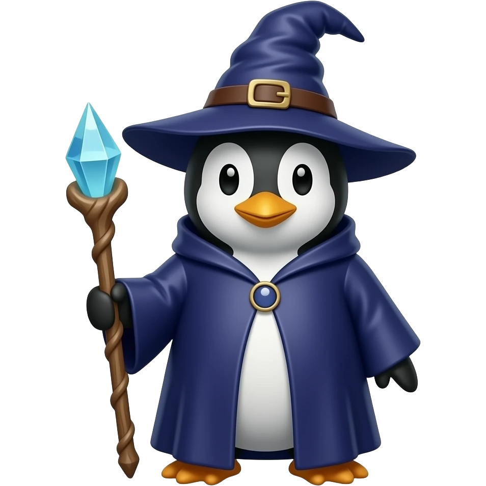 Penguin Wizard emoji