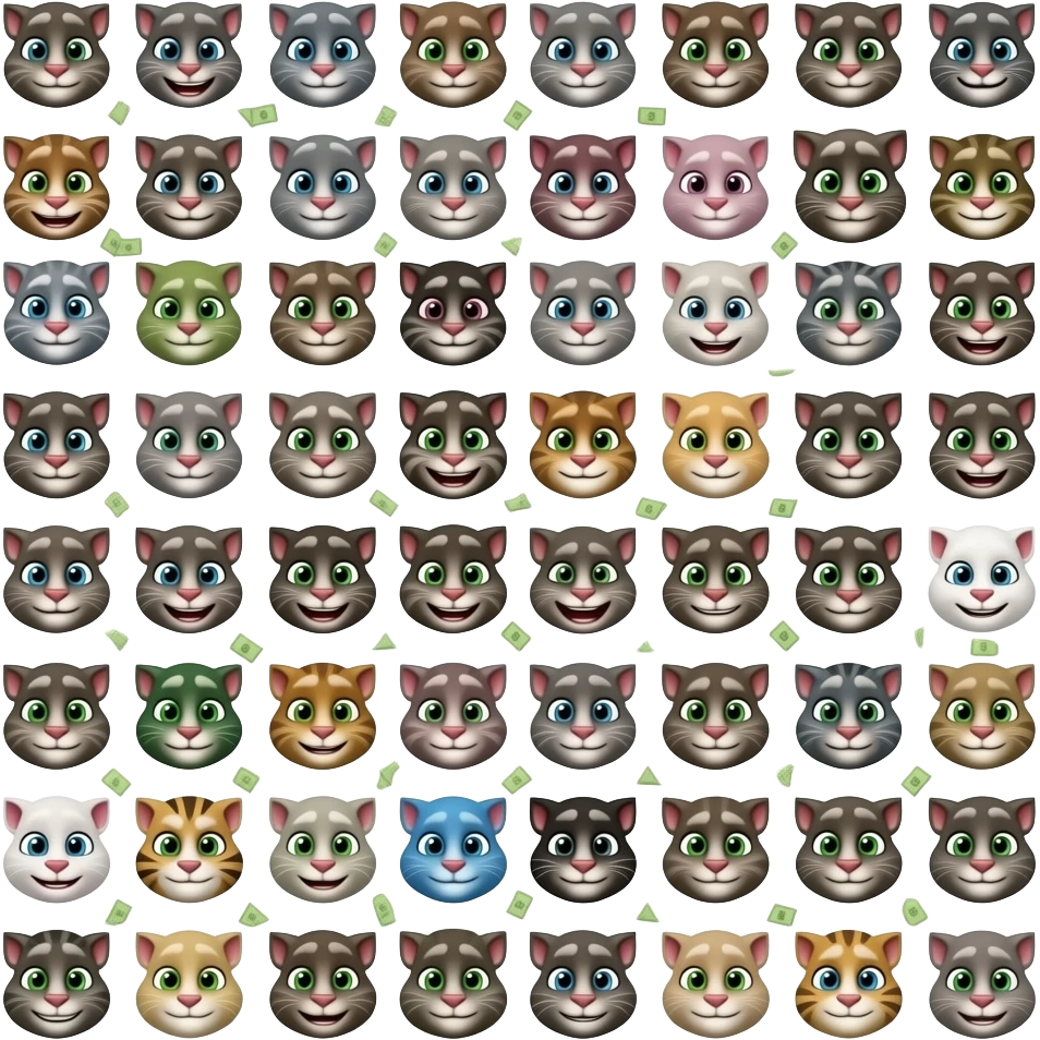 ۱۰۰ تاTalking TOMپول جمع کردن emoji
