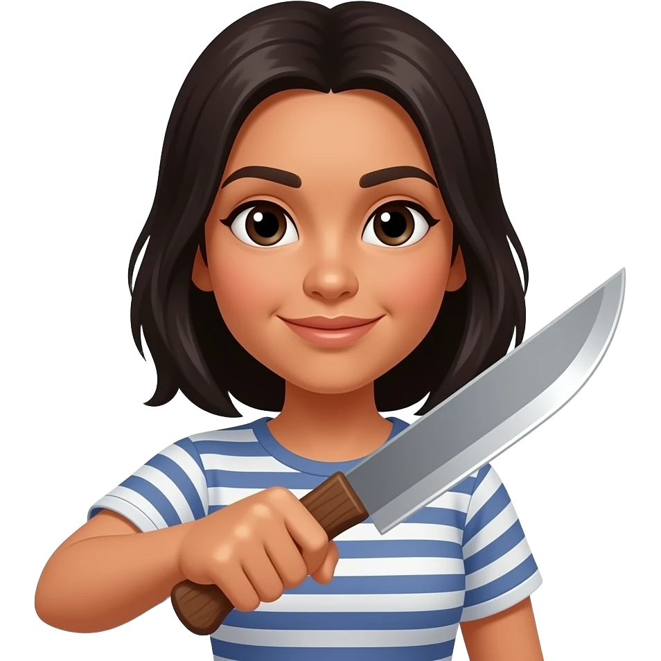 Latina holding a machete emoji