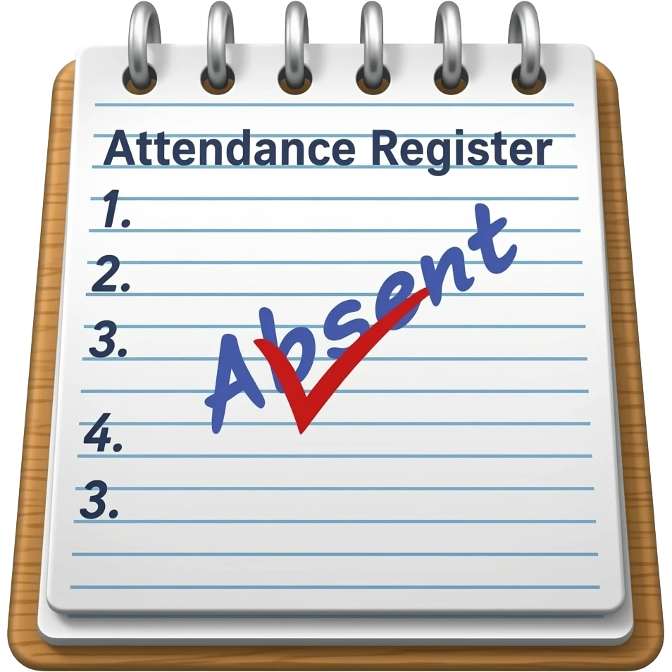 absence in the school register emoji