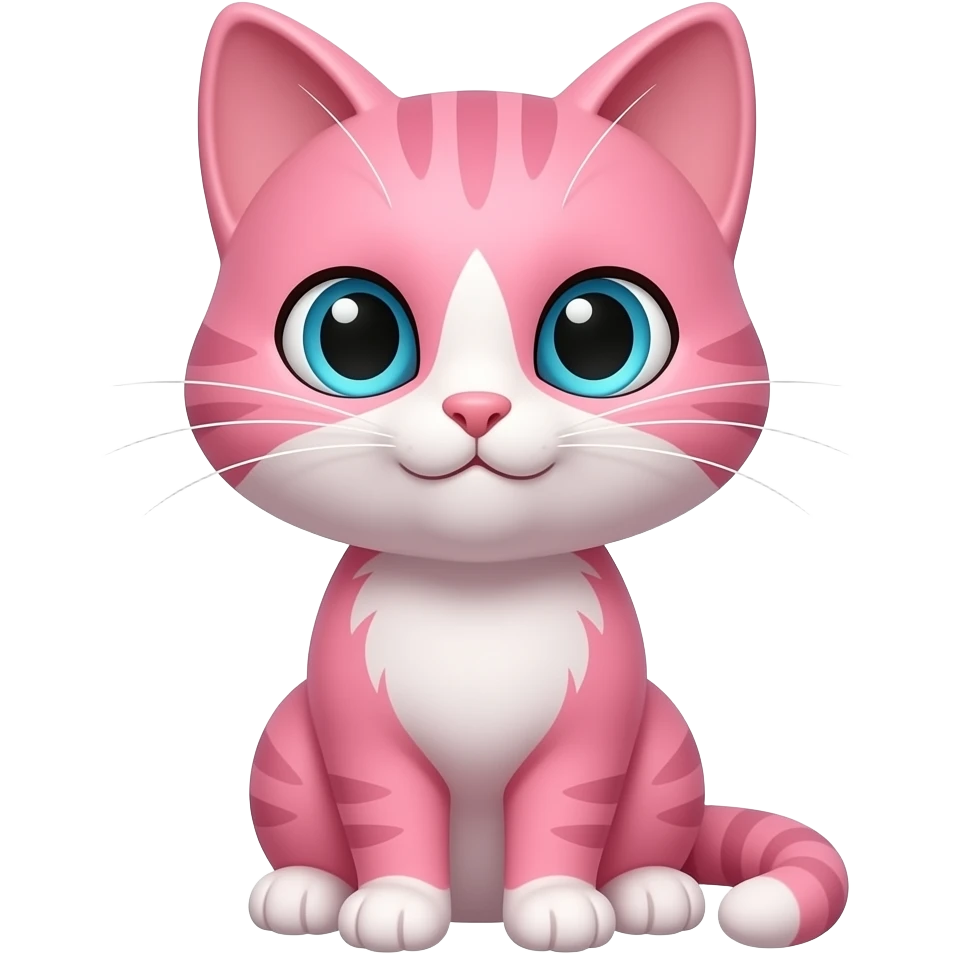 Pink cute cat emoji