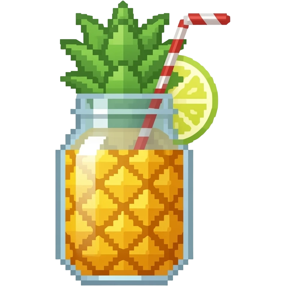 pixel pina colada emoji