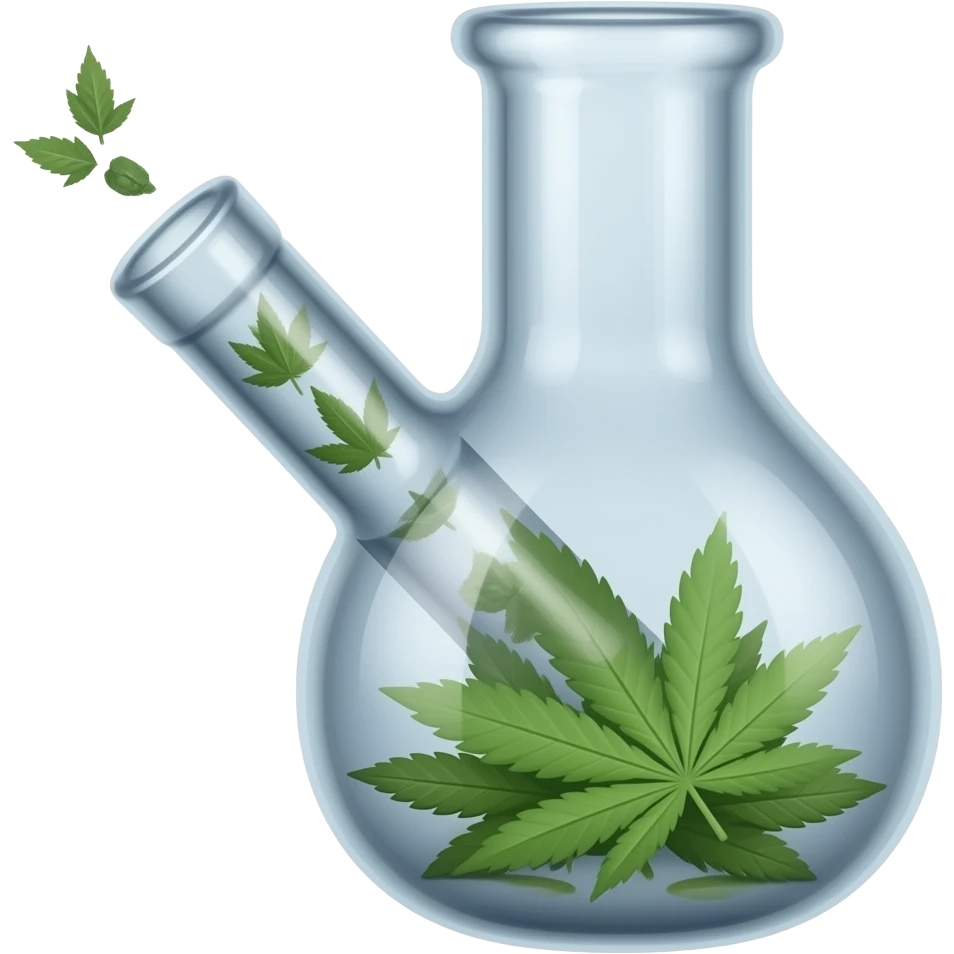 beaker bong for weed without cannabis leaf ios emoji emoji
