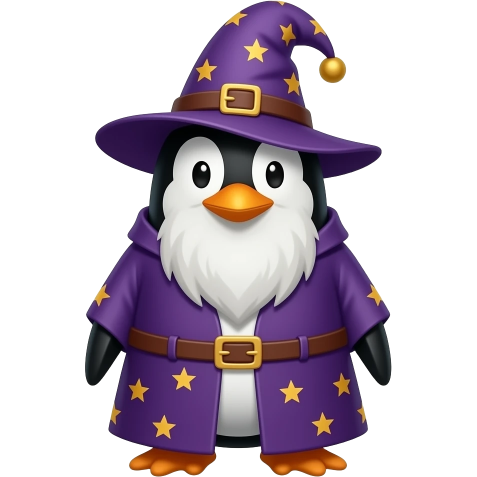 Penguin Wizard emoji