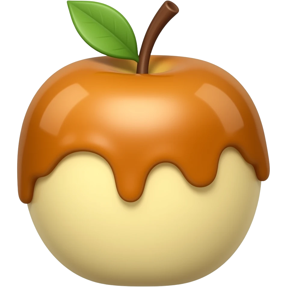 Caramel Apple on a stick emoji