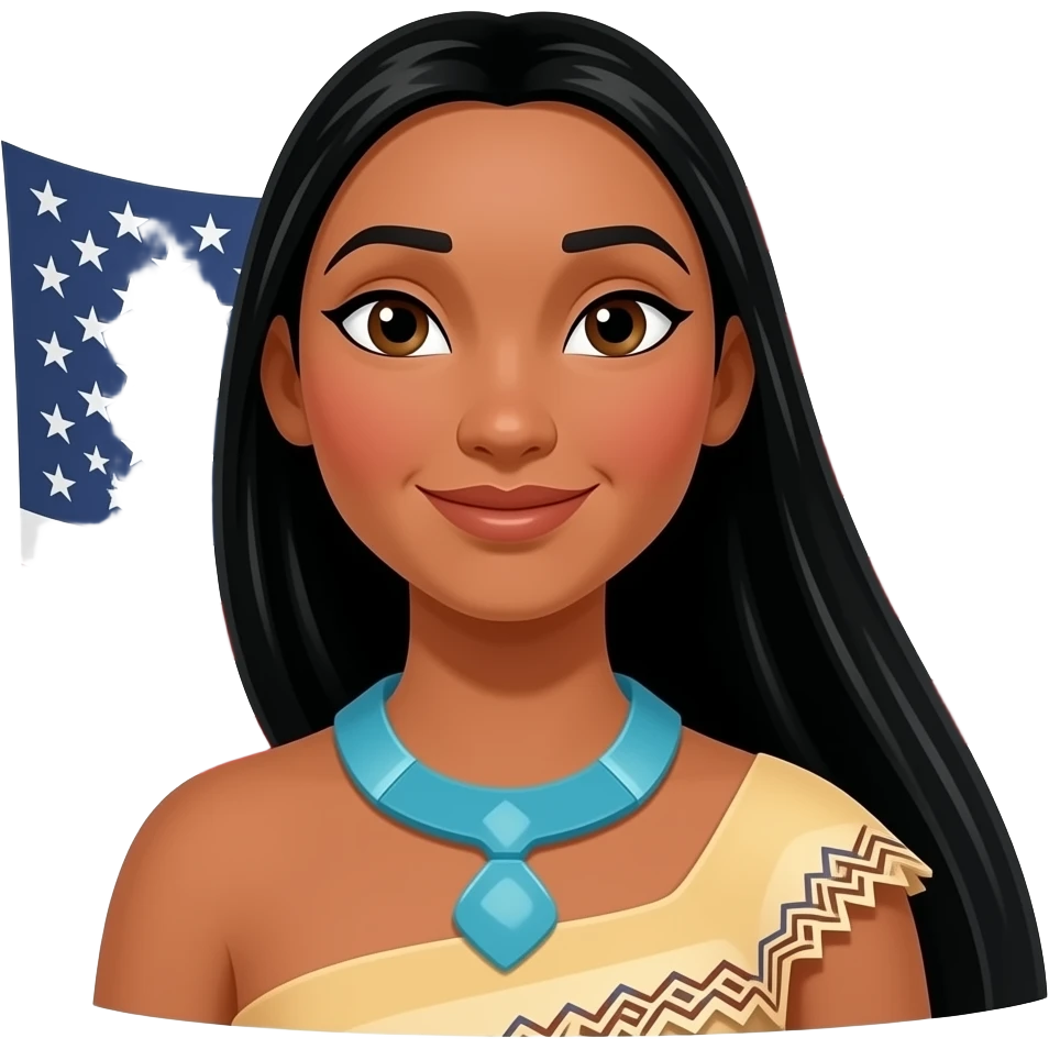 Native American flag that Pocahontas is emoji