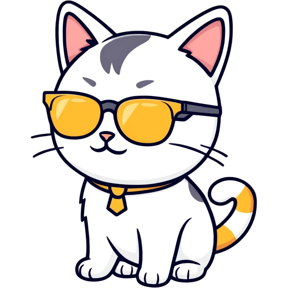Cat with sunglasses emoji