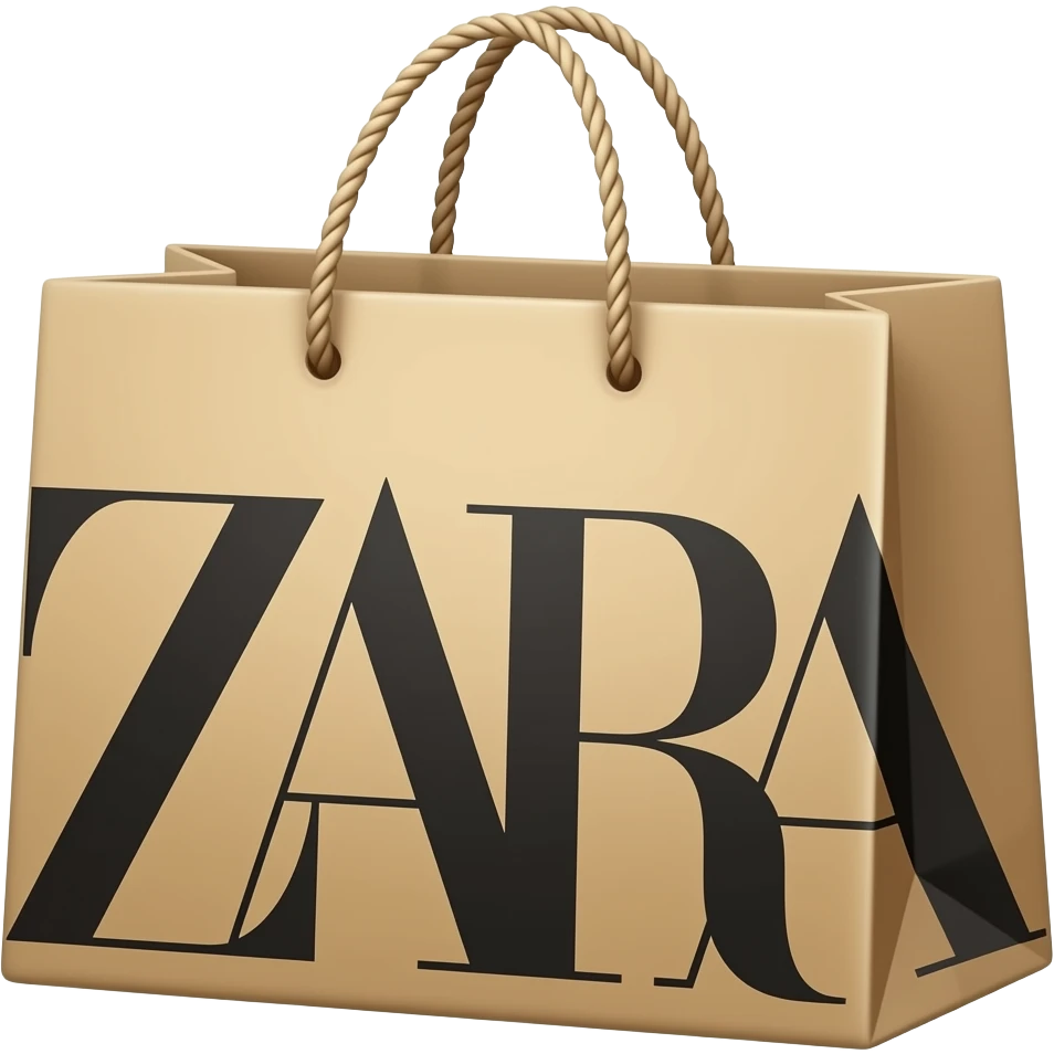 ZARA realistic shopping bag emoji