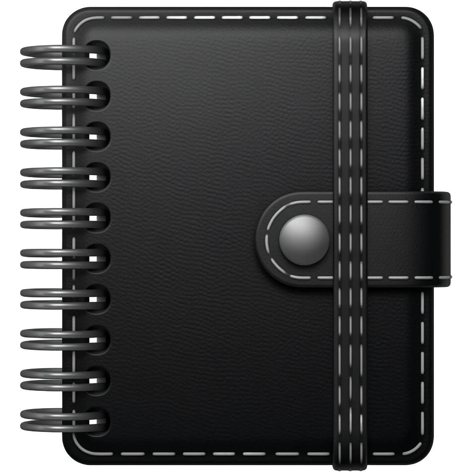 Black planner emoji