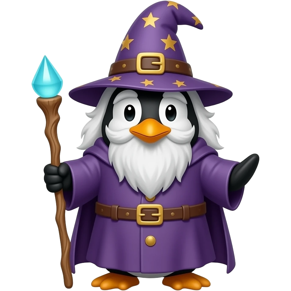 Penguin Wizard emoji