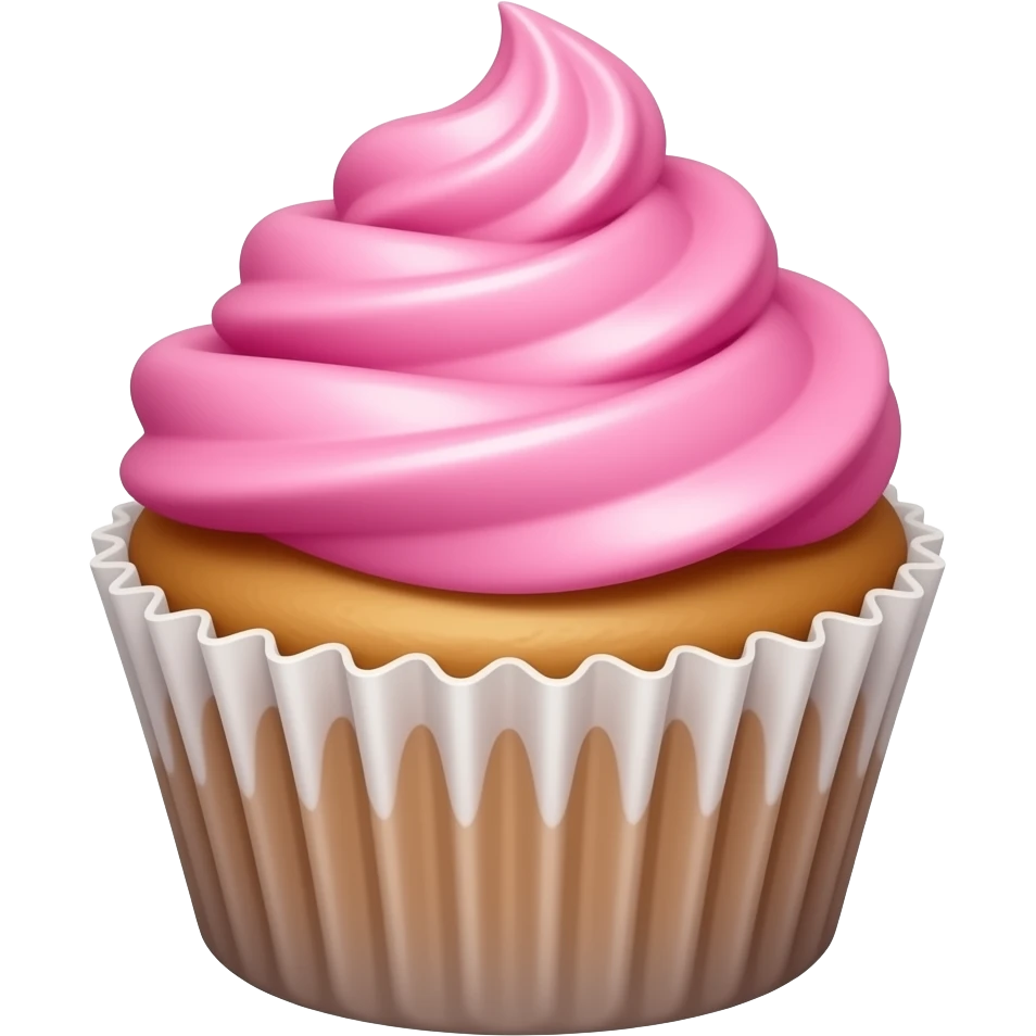 Cupcake with pink icing emoji