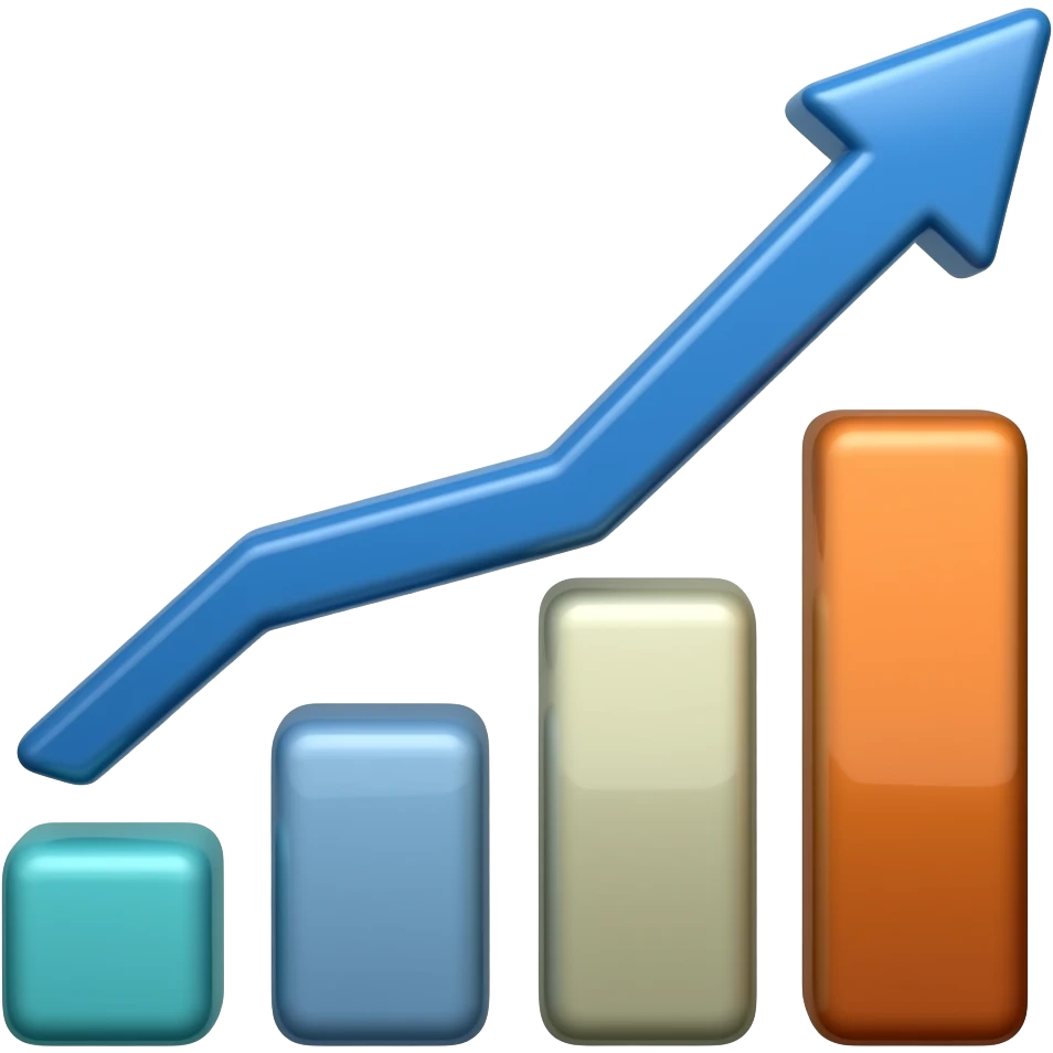 Abstract concept of "Social Media Growth", vibrant 3D emoji style, glossy. emoji