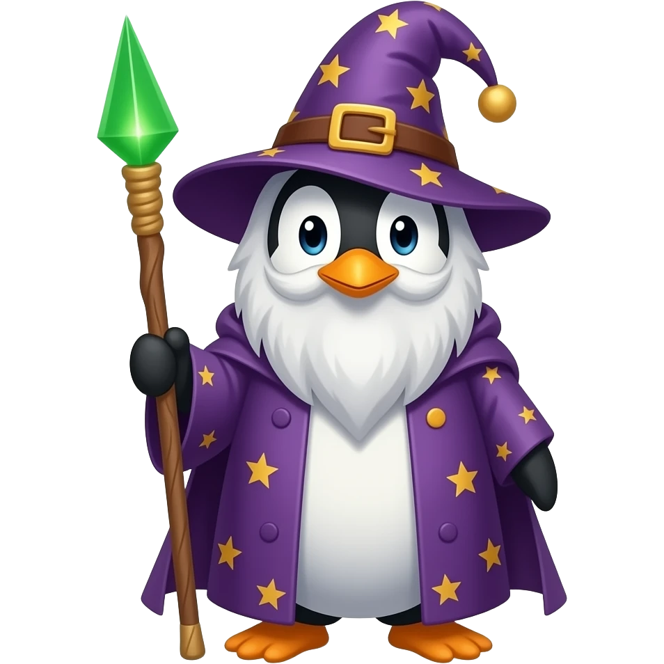 Penguin Wizard emoji
