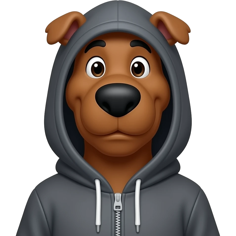 Shaggy from Scooby Doo wearing a hoodie emoji